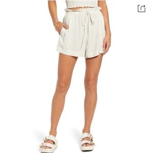 Open Edit “Paper-bag” Waist Shorts